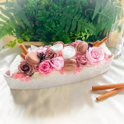 レジンヘアゴム パープル 花びら バラ 三日月 透け感 （蝶々の